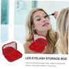 Baluue 2pcs Travel-size Lash Tray Holder Led Light Eyelash Box