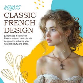 HOYOLS 12 Pcs Brown French Hair Pins, U Shaped Hair Sticks