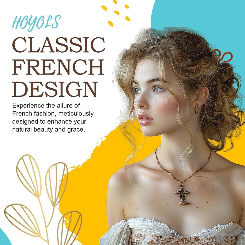 HOYOLS 12 Pcs Brown French Hair Pins, U Shaped Hair