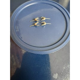 0.65CT14K White gold round stud earring mounting setting push back post 4 prong