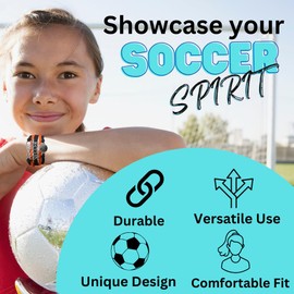 Soccer Gifts- Soccer Bracelet, Soccer Jewelry, Adjustable Soccer Charm Bracelet- Perfect Soccer Gifts for Girls