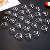 ZZ ZINFANDEL Boho Initial Sliver Rings for Woman,A-Z Statement Dainty