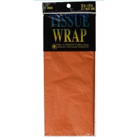 Cindus Tissue Wrap 20"X20" 10/Pkg-Orange
