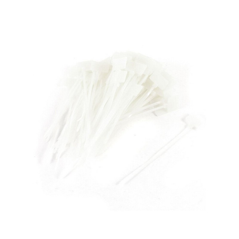 Amgate 100 Pcs Write on Tags Wire Zip Ties Cable