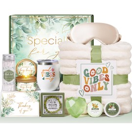 Christmas Birthday Gifts for Women Self Care Gift, Get Well Soon Gift Baskets Relaxing Spa Care Package for Women with Blanket, Unique Gifts Idea for Mom Mother Her Wife Girlfriend Best Friend Sister