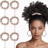 6PCS Adjustable Hair Ties, Afro Puff Satin Hair Tie Elastics
