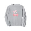 Coquette Cute Cherry Bow Pink Sweatshirt