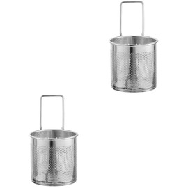 UPKOCH 2 Pcs Hot Pot Spider Baskets Strainers Food Spoon Basket: Meat Cooking More Dumplings Steel Mesh Strainer for Restaurant Fatty Tea Vegetable Strainer Utensils Skimmer