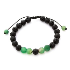 Plantlife Green Aventurine Adjustable Bracelet - Beautiful, One-of-a-kind jewelry made from lava rock and natural stone for use with essential oil