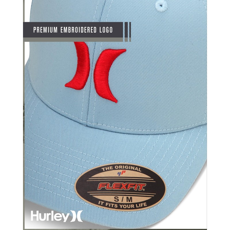 Hurley Mens Baseball Cap - Flexfit Fitted Baseball Caps for