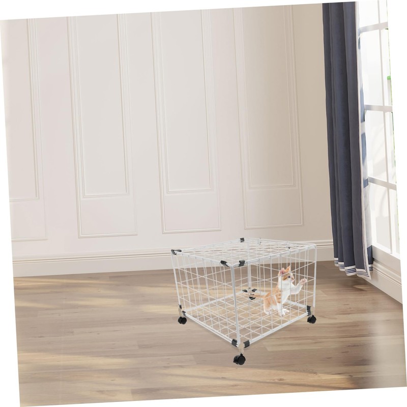 SUPVOX Flexible Pet Crate Casters 4pcs Cat Cage Rollers for