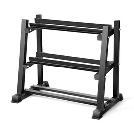 Bongkim Dumbbell Rack, Weight Rack for Home Gym, 3 Tier Weight Plate Rack for Dumbbells and Kettlebells, Dumbbells Weights Rack for Home 1100LBS