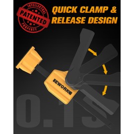 EWORK Bench Dog Clamp, 3/4" Bench Dog Hole Clamp, Up to 155 Lbs Clamping Force Bench Clamps for Woodworking, Adjustable Hold Down Clamp with Protective Pads, Quick Clamps for 19mm Bench Dogs (4 Pack)