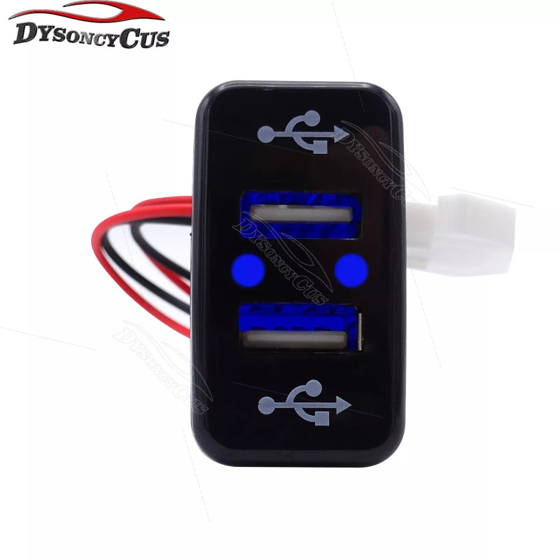 DYSO Fit Toyota Tacoma Land Cruiser 12V Blue Dual USB