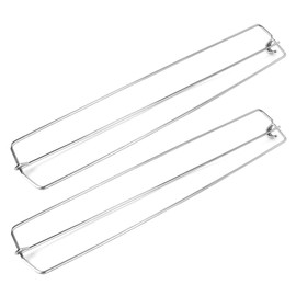 Nicear 4Pcs BBQ Grill Rack Wing Rails for Grilling Chicken Wings BBQ Fork Set, Wing Rails for Grilling for Outdoor Picnic and Camping Barbecue