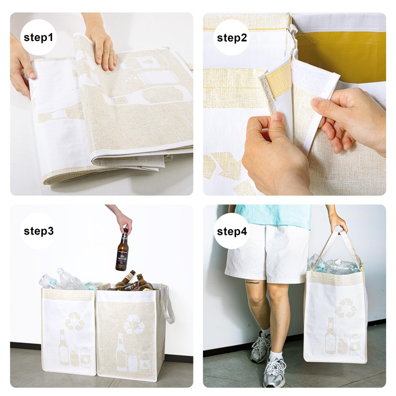 REFARICO Recycle Waste Bag for Kitchen Home- Indoor Recycling Bins