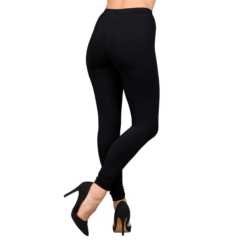 Lildy Solid Super Soft Leggings, Black, S-L