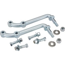 Speedway Motors Forged Upper Shock Mounts Pair, 5-1/2 Inch Length, Zinc Plated Steel, Accepts 5/8 ID Bushings, Beam Axle Applications, Compatible with 1948–52 Ford F1