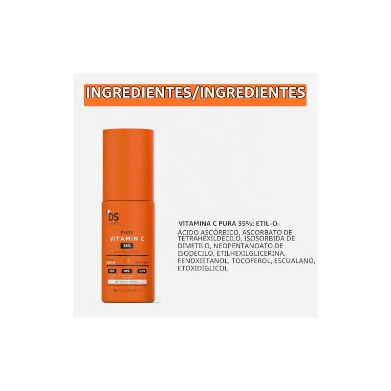 Ds Laboratories | Pure Vitamin C35% Perfecting+brightening, Vitamina C