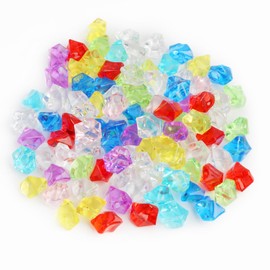 Gemstones for Children, Acrylic Diamonds Colourful, Pack of 100 Diamonds Colourful Children, Decorative Crystal Stones Gemstones, Party Decoration, Transparent Gemstones for Craft Projects and Crafts