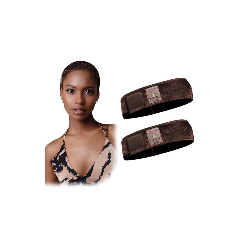 Dreamlover Wig Grip Headband Secure Wigs, Hats, Scarves, Dark Brown,