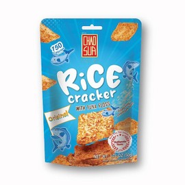 Chao Sua Rice Cracker with Tuna Floss Original Flavor Baked 1.76 Oz. (Pack of 2)