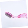 Ipetboom Pcs Eyebrow Comb Plastic Handle Curved Metal Teeth Eyelash