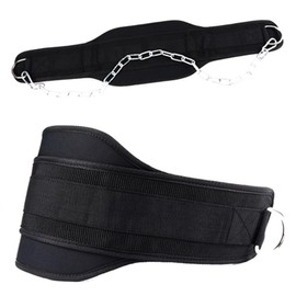 Dip Belt, Dip Belt for Weight Lifting, Adjustable Pull-up & Squat Belt with Chain, Weightlifting Belt with a Steel Buckle, Durable Gym Belt for Strength Training, Resistance Training, Weighted Dips