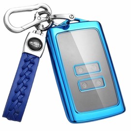 MEDZUK 5 colours: Compatible with Mitsubishi ASX 2023-2024 2025 car key case with key ring accessories (blue)