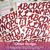 BINLINHONGO 1040 Small Glitter Alphabet Number Stickers,10 Sheets 1 Inch