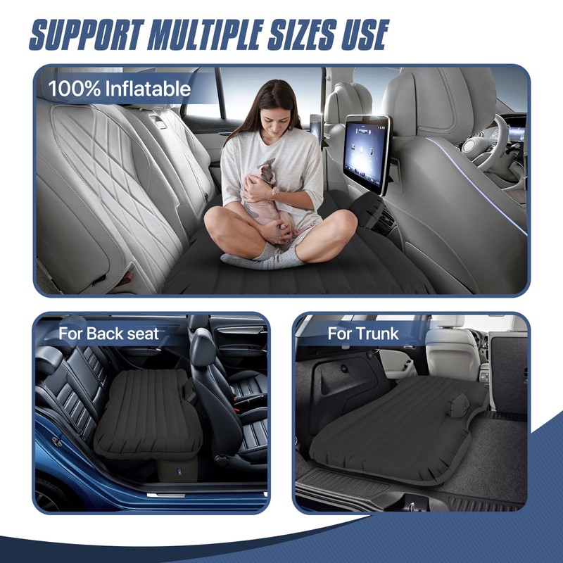 MADOG Inflatable Car Bed, Portable Foldable SUV Air Mattress for