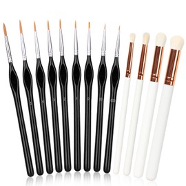 UNIMEIX Miniature Paint Brushes Dry Brush Miniature Painting Detail Blending Brushes for Effortless Miniature Painting, Scale Model Painting Set (Black)