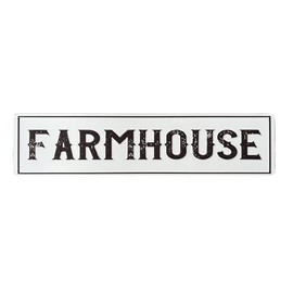 Farmhouse Metal Tin Sign (4''x16''), Vintage Wall Art Plaque - Waterproof & Dustproof for Home, Restaurant, and Bar Decor