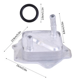 Slakerbe Engine Oil Cooler Compatible for Land Cruiser 5.7 2008-2021, for Sequoia 4.6 5.7 2008-2022, for Tundra 4.6 5.7 2007-2021,for LX570 5.7L 2008-2021 Replaces 15710-38021,15710-0S010