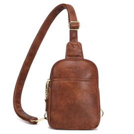Haytijoe Small Crossbody Sling Bag for Women Travel Purses Anti Theft Cross Body Bag for Woman Fanny Packs(Brown Anti-theft)