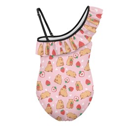 Jeiento Cartoon Black Cats Bathing Suit Girls One Piece Swimsuits Comfort Stretchy Children Swimming Wear Quick Dry Bathing Suits Sleeveless Gymnastics Leotards 9-10 Years