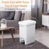 MOPALL Small Bathroom Trash Can with Lid Soft Close, Garbage