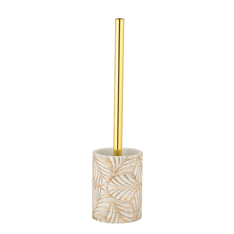WENKO Terralba Toilet Brush Holder with Closed Stand Polyresin and