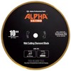 10" Alpha Vetro Glass Diamond Blade 5/8" arbor
