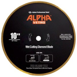 10" Alpha Vetro Glass Diamond Blade 5/8" arbor