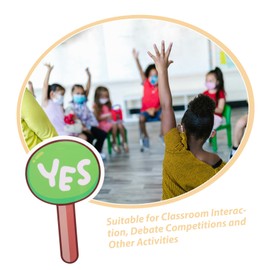 Operitacx 2pcs Hand Holding Right or Wrong Cards Judging Boards Classroom Answer Paddles Show of Hands Paddles Yes or No Classroom Signs Voting Board Handheld Voting Paddles Game Paddles PVC