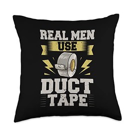 Duct Tape Roll Duck Taping Crafts Gaffa Tape Throw Pillow