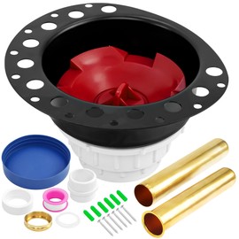 Freestanding Tub Drain Rough-in Kit, Island Tub Drain for Bathtub, Free Standing Tub Drain Kit with PVC Adapter and Brass Tail Pipes, Compatible with Floor Mounted and Copper Bathtub