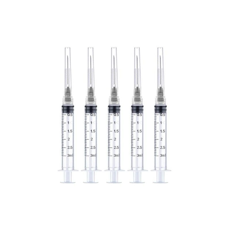 Jeringas Laboratorio Desechables Luer Lock Aguja Calibre Pulgada Empaquetadas Individualmente