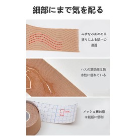 [ALLVD] テーピングテープ 筋肉関節 2巻入 伸縮性が強い 通気性 防水 多目的 手首 足首用包帯 肉関節をサポート 汗に強い スポーツ テニス ランニング 運動型業務用 多機能 (2.5cm x 5m*ブラック)
