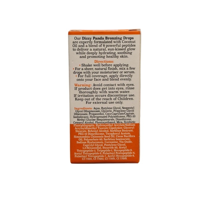 Dizzy Panda Bronzing Drops, 30ml – Hydrating Serum with Coconut