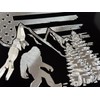 Engraved Big Foot Sasquatch US Flag Car Tag Diamond Etched