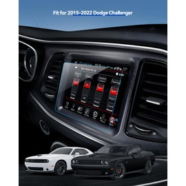 LANTU Car Screen Protector for 2015-2022 Dodge Challenger SRT 392 Hellcat Uconnect Accessories Navigation Touchscreen Protector Film Tempered Glass HD Clear 8.4''