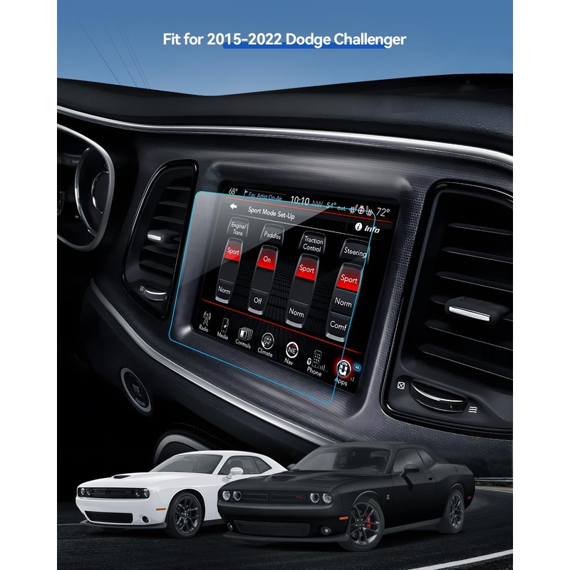 LANTU Car Screen Protector for 2015-2022 Dodge Challenger SRT 392