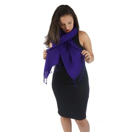 Pashmina Scarf-poncho-silk-blanket-cape-shawl-scarf-mens scarf-scarves for women-scarf for men-shemagh-keffiyeh-dress shawl (Purple)